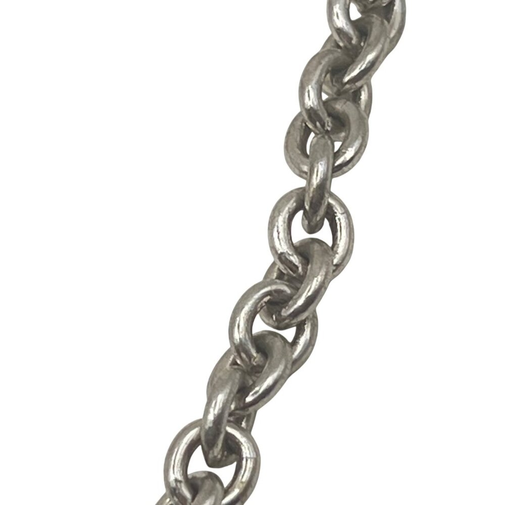 Juicy Couture Necklace Silver Tone Puffy Heart Crown Charm Toggle Clasp 16" Y2K - Picture 5 of 8